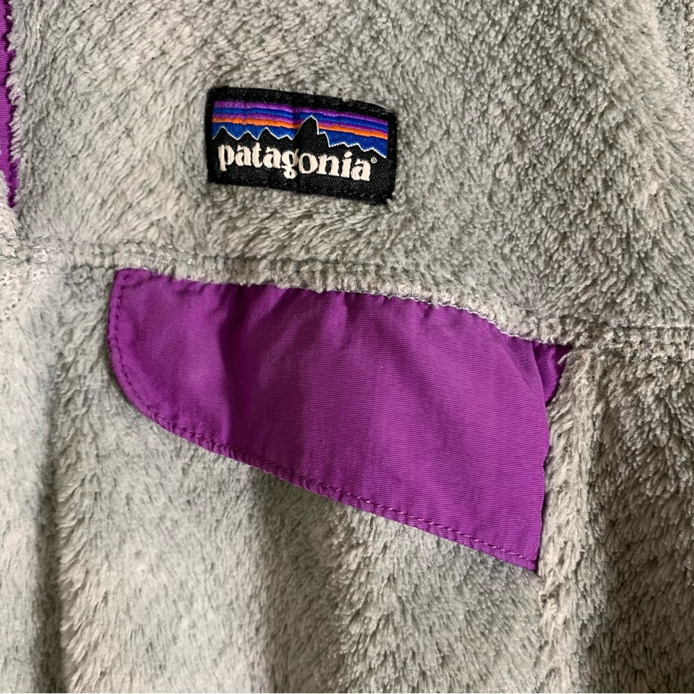 Patagonia Retool Snap Purple and Gray Pullover Women's Fleece Size Small - Picture 4 of 6